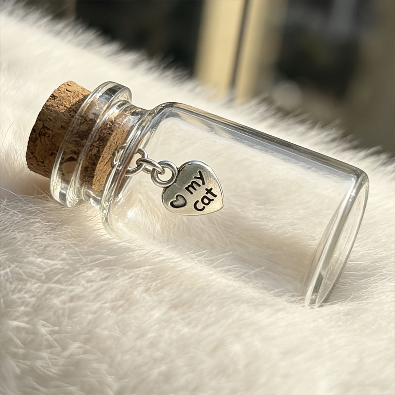 Récipient commémoratif en verre pour conserver les poils de votre chien ou chat disparu