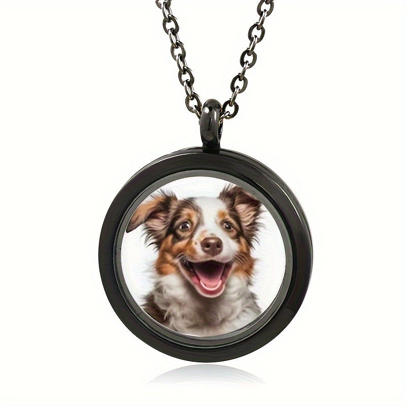 Collier commémoratif personnalisé pour se souvenir de votre animal de compagnie, pendentif pour poils d'animaux et photo de votre compagnon disparu, diverses couleurs
