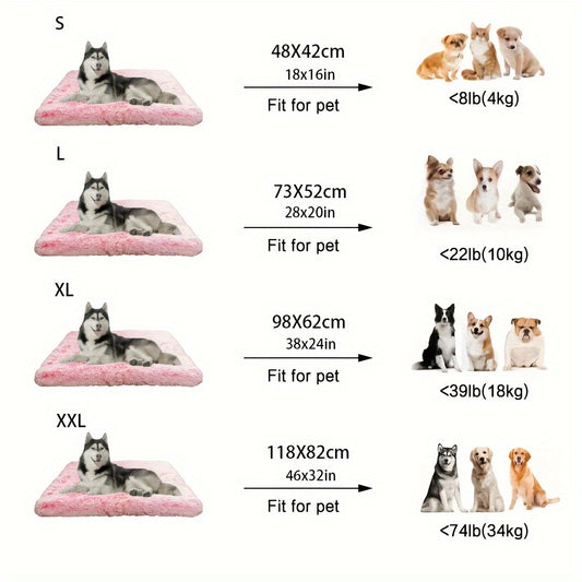 Lit/matelas épais pour chien et chat, ultra confortable, à poils longs, bien chaud, diverses couleurs