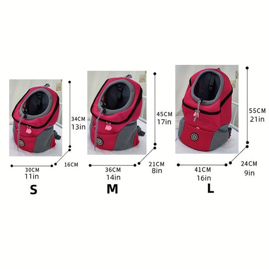 Sac à dos pour petit chien, ajustable à l'avant, avec rembourrage confortable et fenêtres en filet pour une aération et un confort optimal