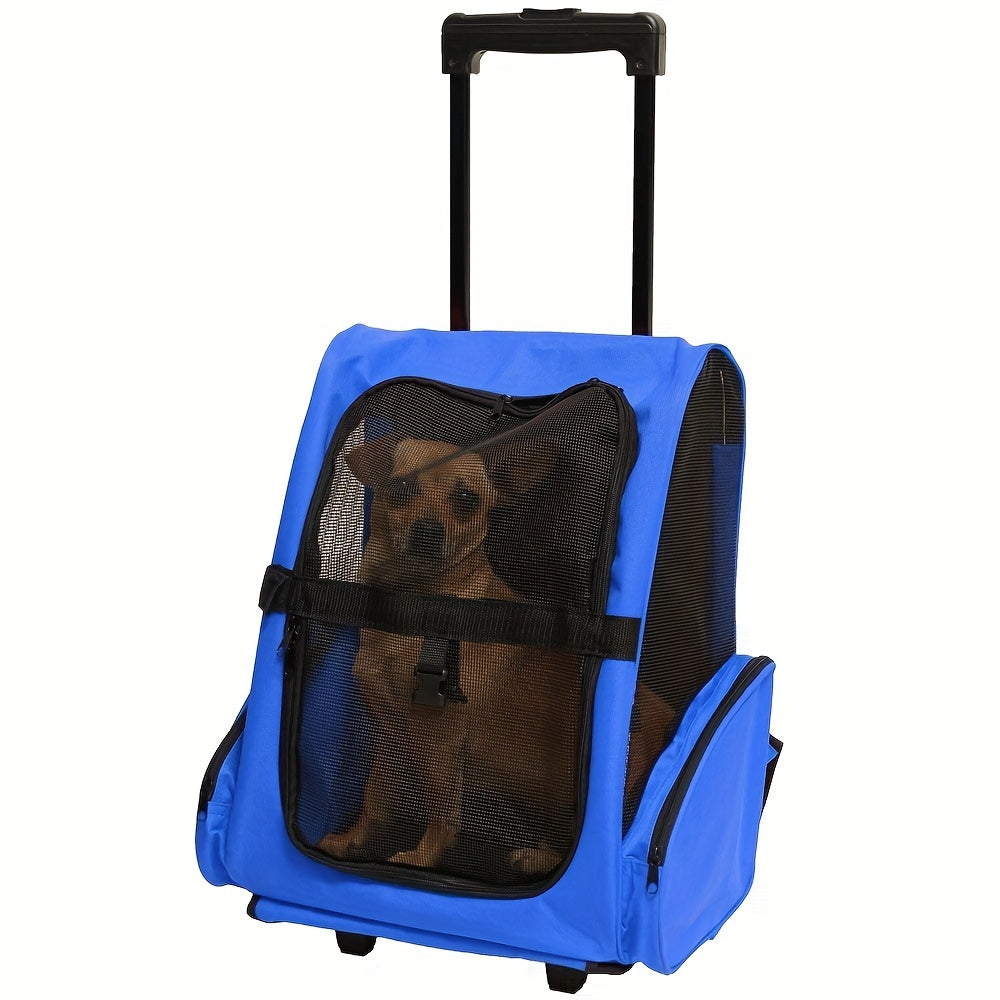 Sac de voyage pour chien et chat pliable, transportable sur le dos et tractable, léger et aéré, diverses couleurs