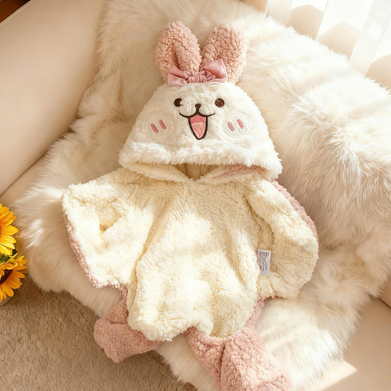Sweat à capuche pour chien en forme de lapin, costume mignon pour Pâques tout doux et tout chaud, pour petits chiens