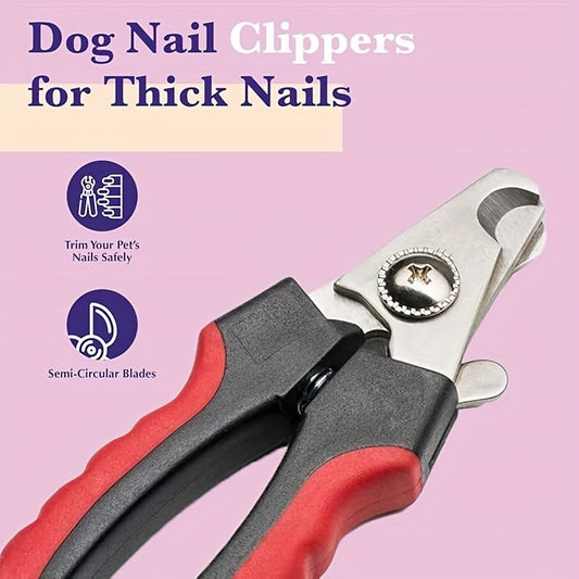 Coupe-ongles pour animaux de compagnie, pince spéciale pour les ongles/griffes des chiens et chats, noir et rouge