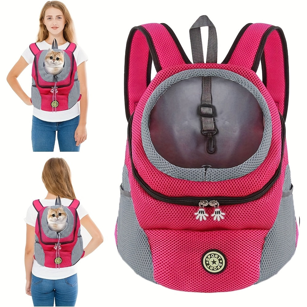 Sac à dos de transport pour chien, réglable à l'avant, ventilé pour un confort optimal, diverses couleurs