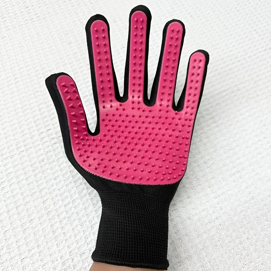 Lot de 2 gants de toilettage pour animaux, pour démêler et masser votre chien ou votre chat, élimine les poils morts, diverses couleurs
