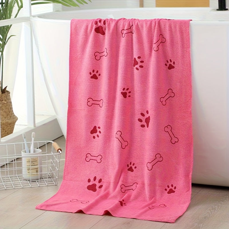 Serviette ultra-absorbante pour chiens et chats, en microfibre, motifs mignons, diverses couleurs