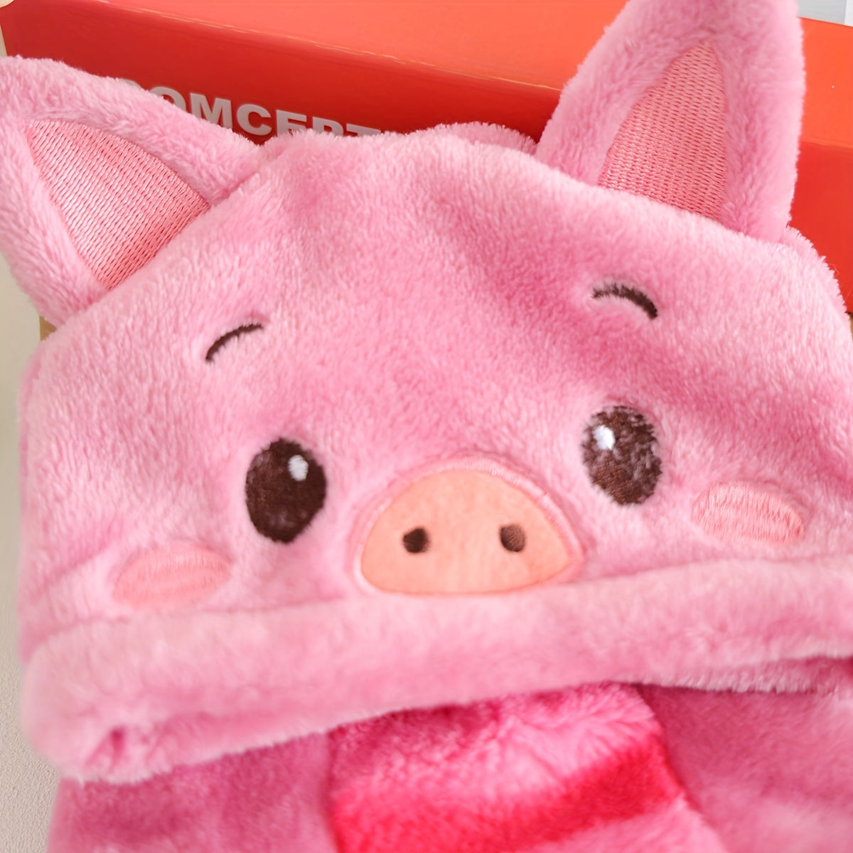 Sweat à capuche pour chiens, costume de petit cochon rose, tout doux et tout chaud, facile à enfiler