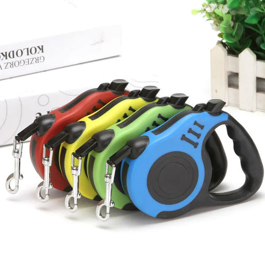 Laisse rétractable pour chiens de petite et moyenne taille, dispositif de traction télescopique automatique portable, diverses couleurs