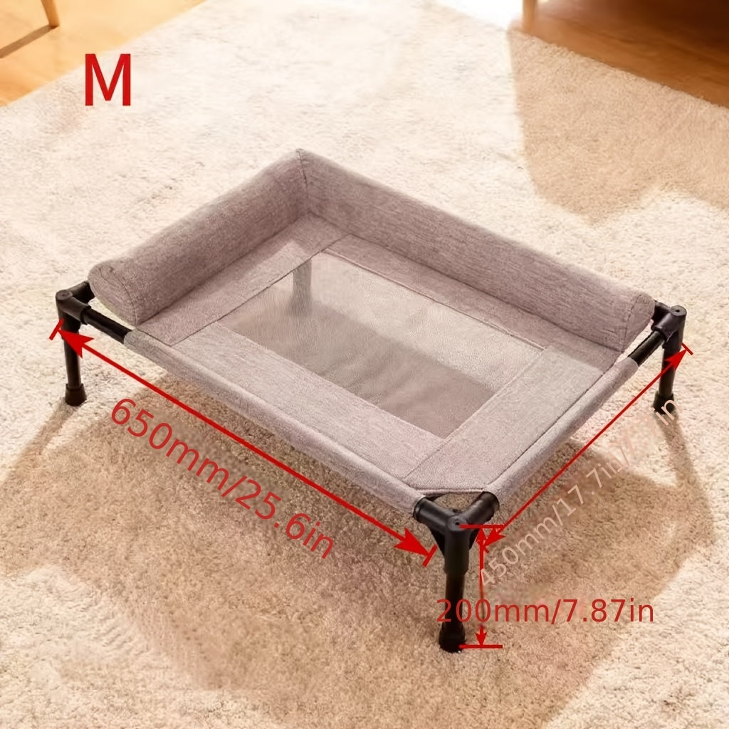 Lit surélevé amovible et lavable pour chien et chat, aéré et respirant par en bas, très confortable