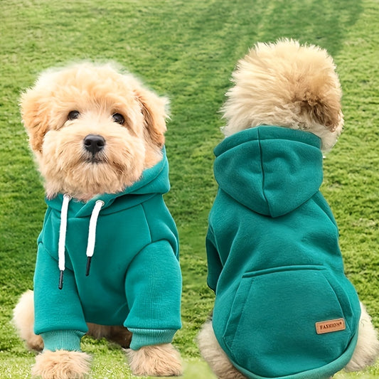 Sweat à capuche pour petits chiens, 65 % polyester, 35 % laine