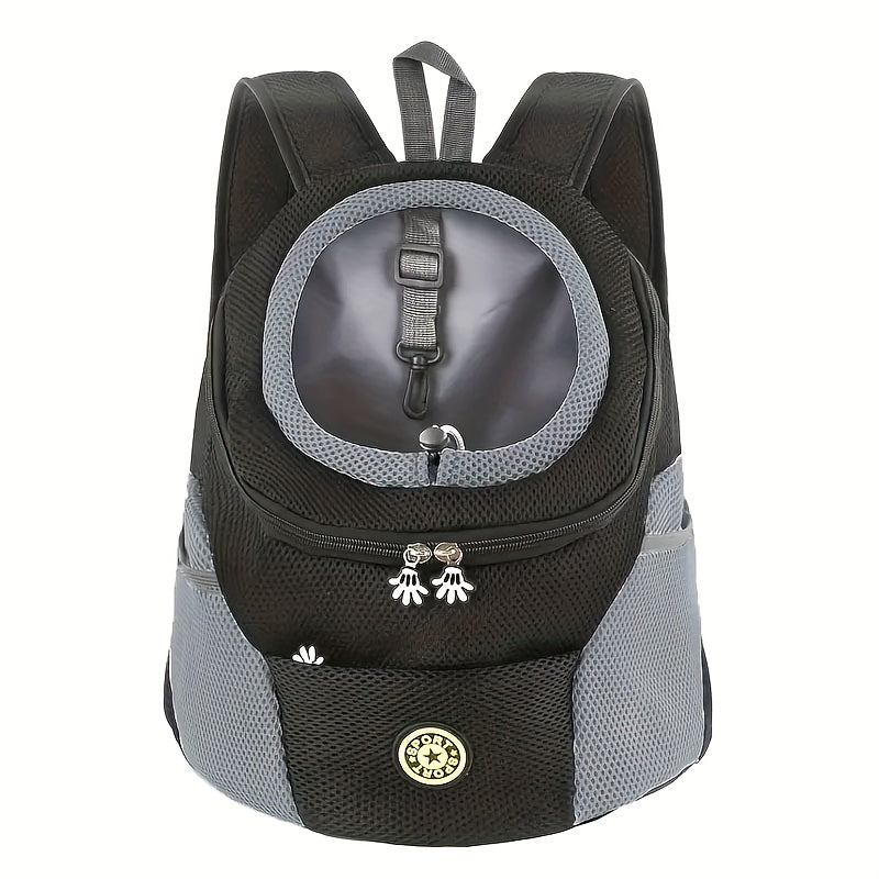 Sac à dos pour petit chien, ajustable à l'avant, avec rembourrage confortable et fenêtres en filet pour une aération et un confort optimal