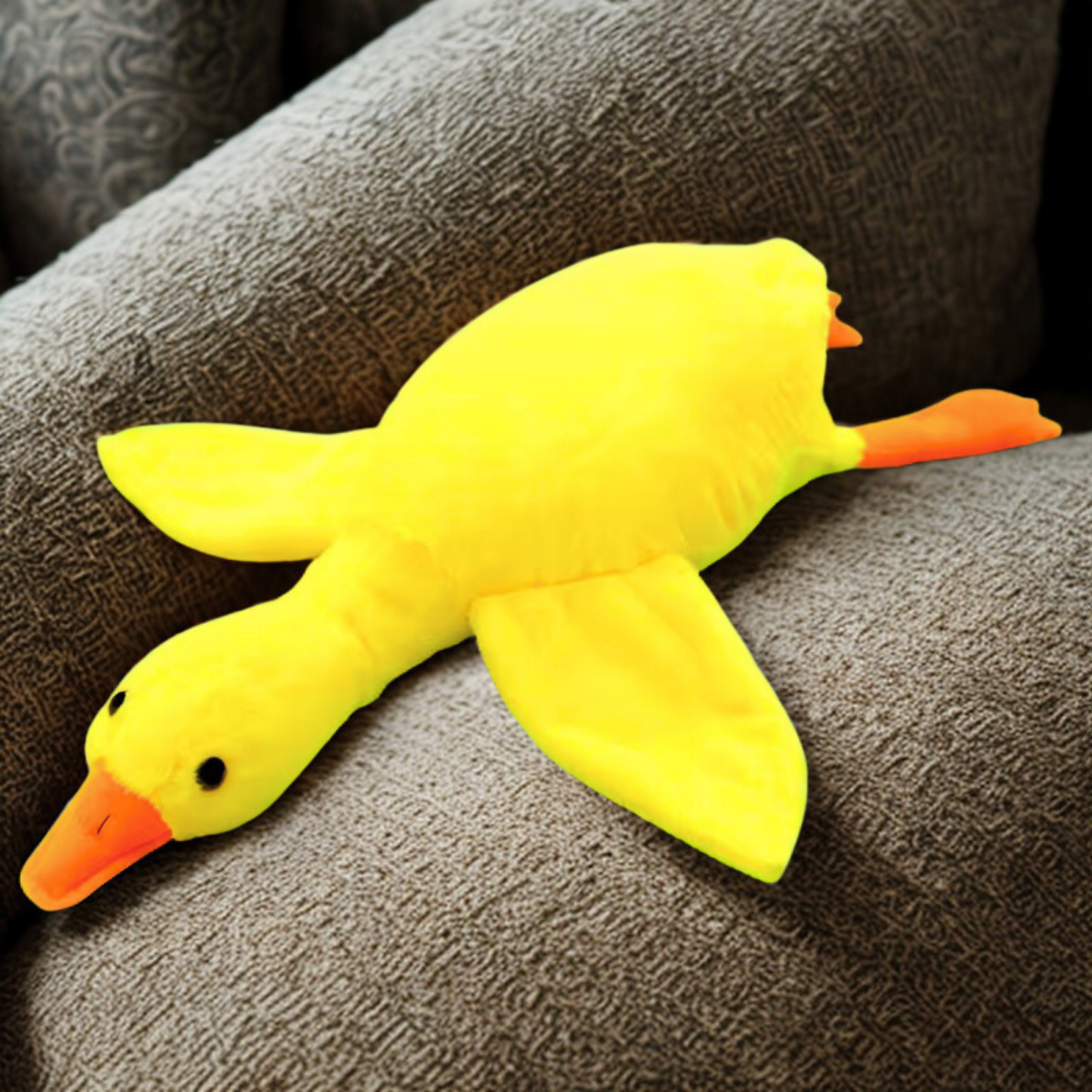 Peluche colorée en forme de canard de 50 cm pour chats et chiens, compagnon relaxant pour animaux de compagnie, compagnon pour chiens soulageant l'anxiété, cadeau pour animaux de compagnie permettant de libérer leur énergie