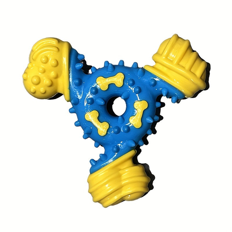 Jouet à mâcher pour chien, triangulaire, pour le nettoyage des dents, résistant aux morsures, diverses couleurs