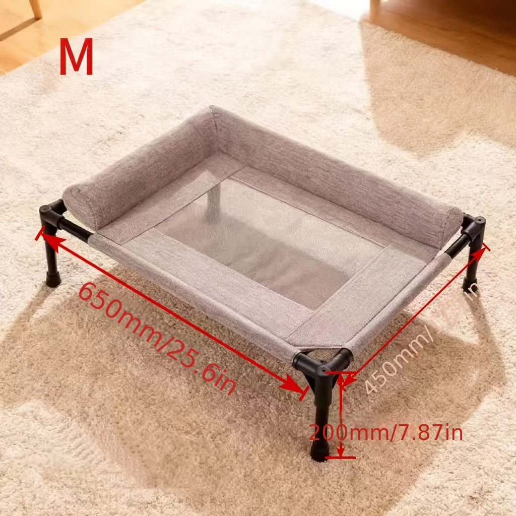 Lit surélevé amovible et lavable pour chien et chat, aéré et respirant par en bas, très confortable