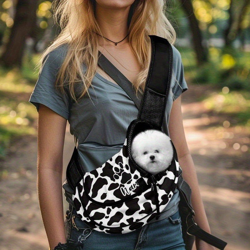 Sac de transport en bandoulière pour chiot et petit chien, divers motifs et divers coloris