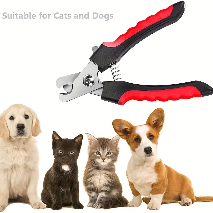Coupe-ongles pour animaux de compagnie, pince spéciale pour les ongles/griffes des chiens et chats, noir et rouge