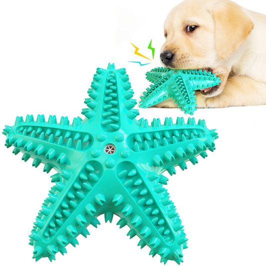 Jouet à mâcher interactif pour chien, pour jouer avec les molaires, en forme d'étoile de mer, résistant et qui couine, diverses couleurs