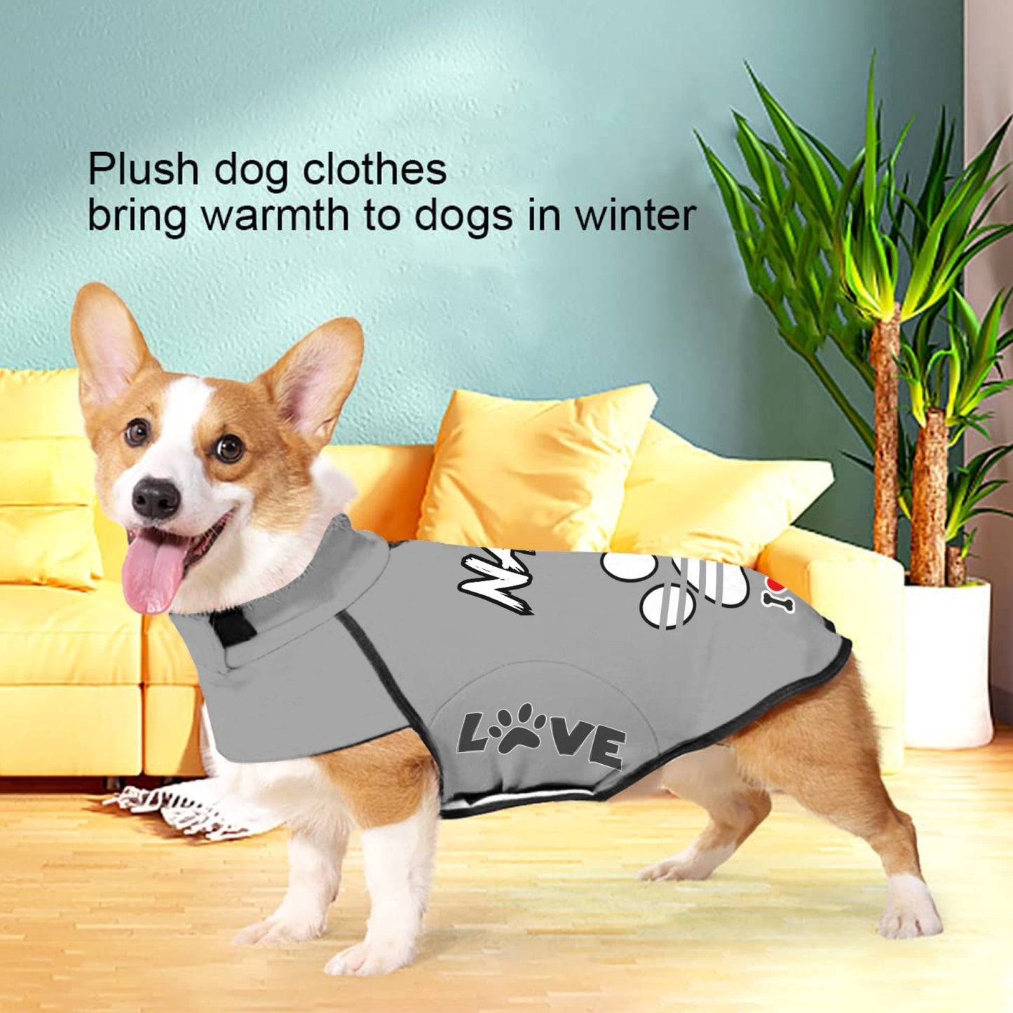 Sweat-shirt personnalisable pour chien, en polyester, confortable et chaud, adapté aux chiens de taille moyenne et grande - lavable en machine, diverses couleurs