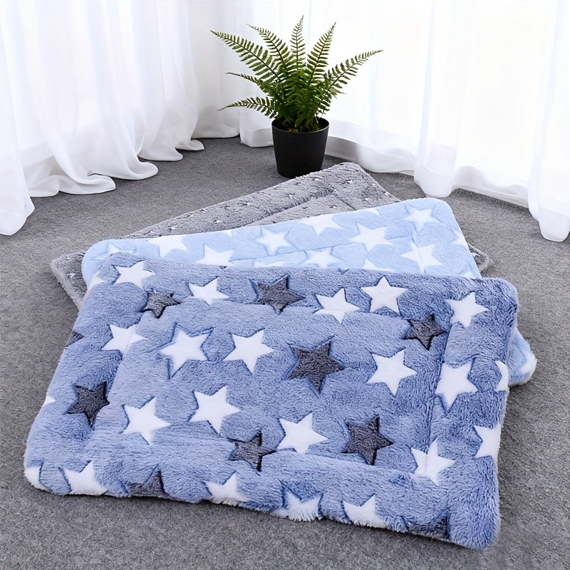 Tapis pour chien et chat, épais chaud et confortable avec motif étoilé, diverses couleurs