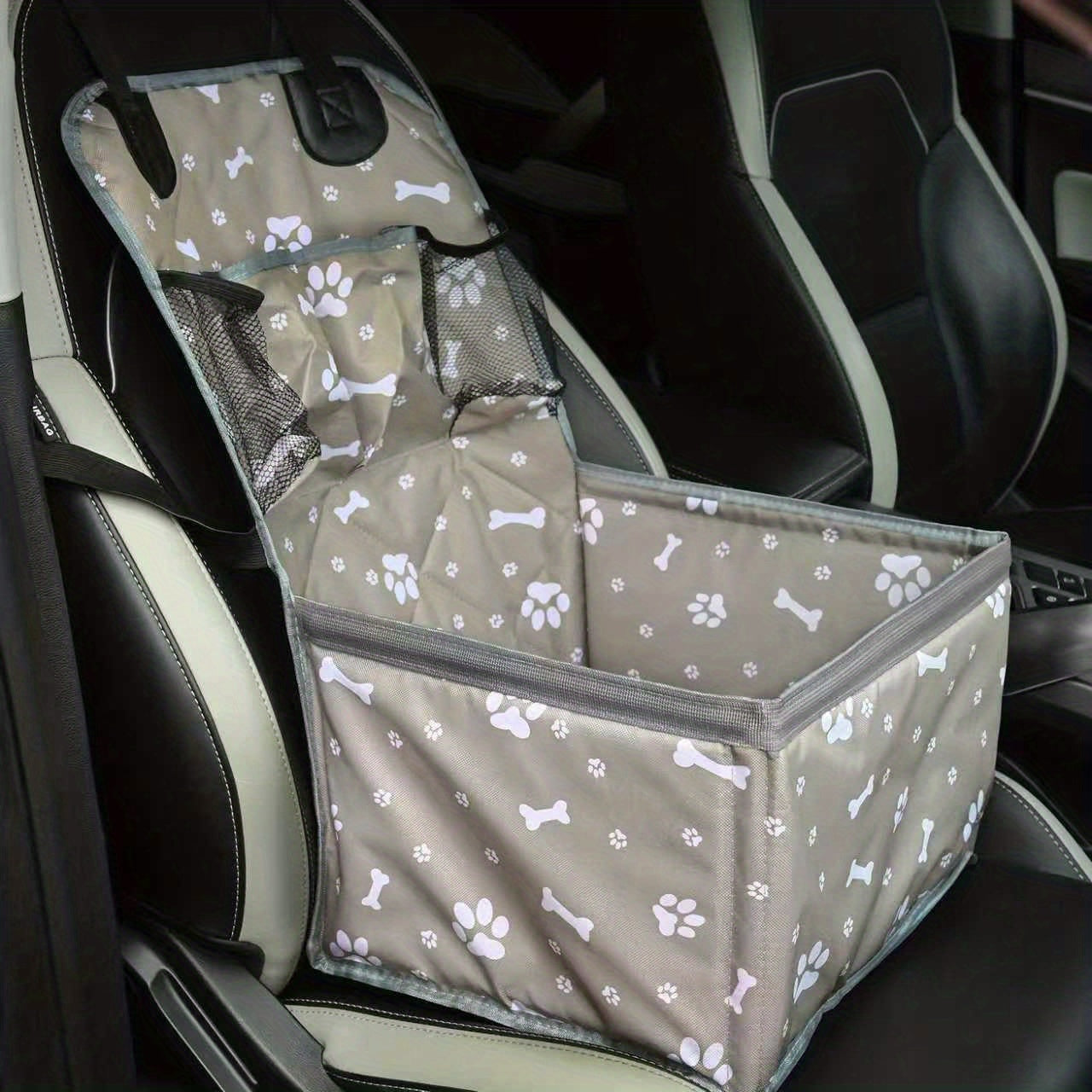 Cage de transport en tissus pour chien et chat, attaches de sécurité à l'intérieur, robuste, gris