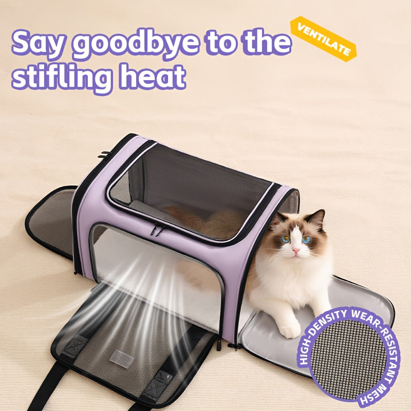 Sac de transport pour chien et chat, conçu en maille pour permettre une totale aération pour un confort optimal de votre animal. Diverses couleurs
