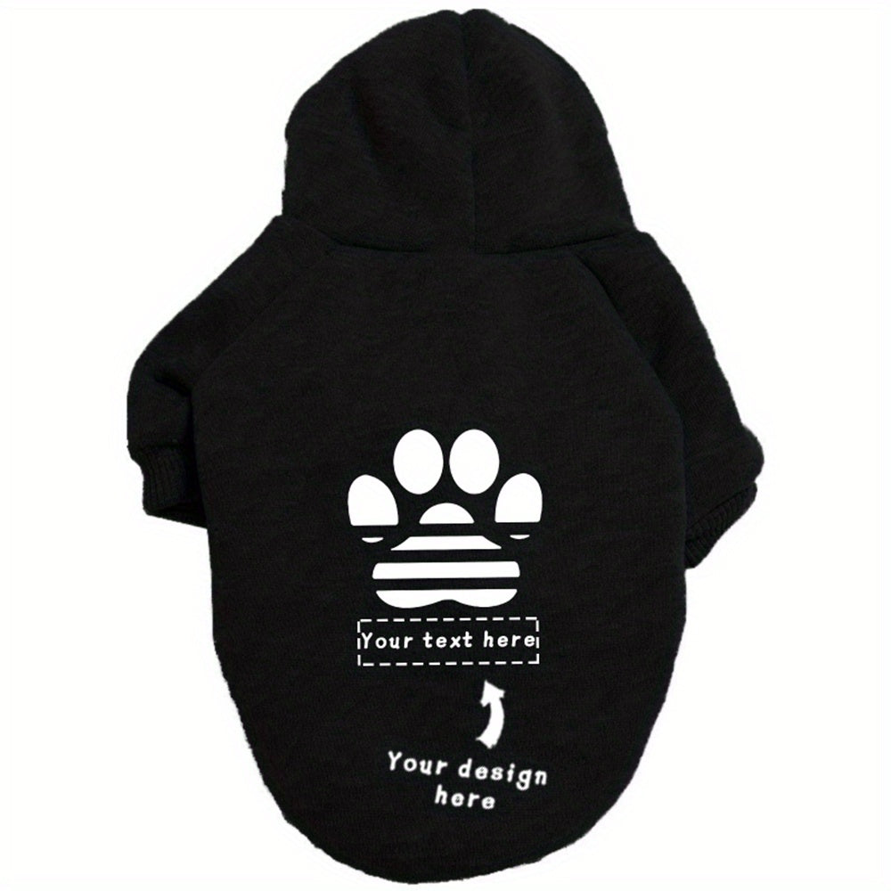 Sweat à capuche personnalisable avec empreintes de pattes