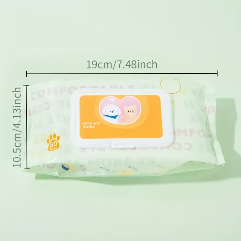 160 lingettes pour chiens et chats, bain sans rinçage, lingettes humides nettoyantes pour pattes, poils, taches de larmes et usage quotidien, lingettes jetables