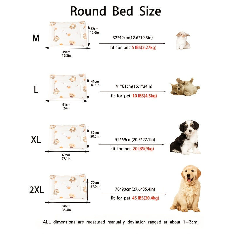 Tapis confortable pour chien et chat, bien épais, doux et chaud. Divers motifs mignons, lavable en machine