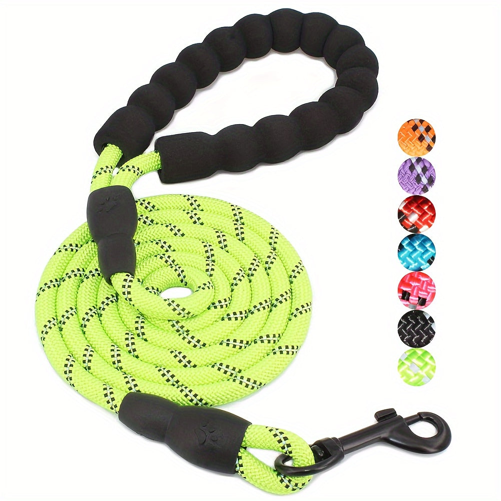 Laisse en nylon pour chien allongée et réfléchissante, corde ronde, corde de traction, diverses couleurs
