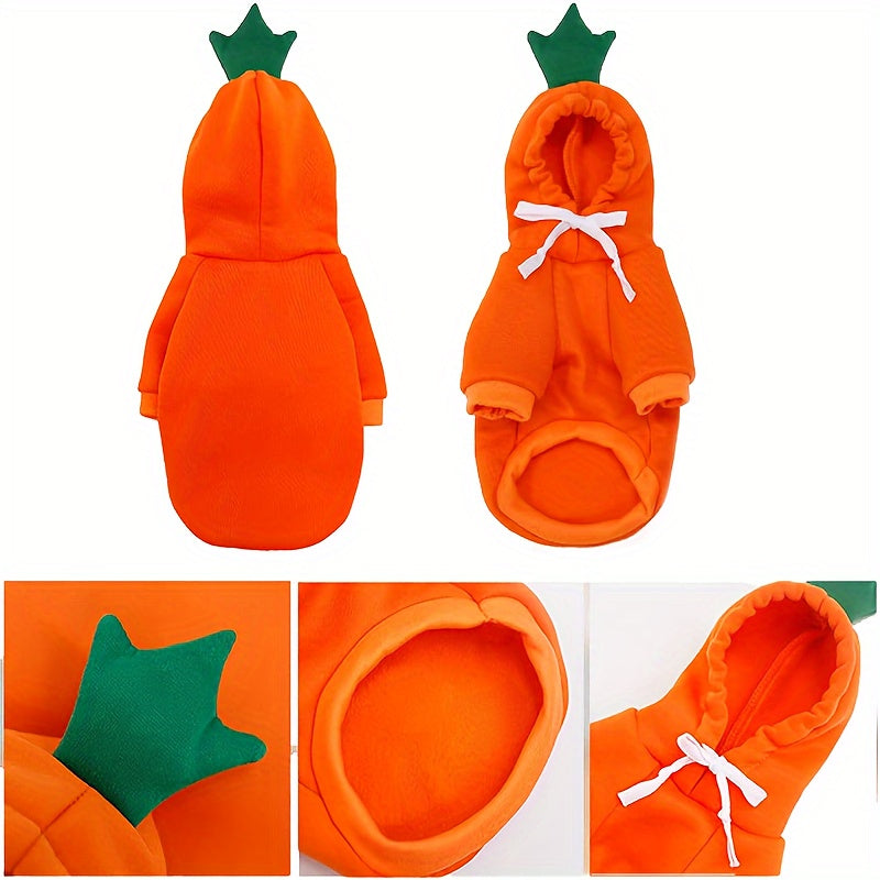 Costume pour petit chien en forme de carotte, de tomate et de banane, sweat facile à enfiler, bien chaud