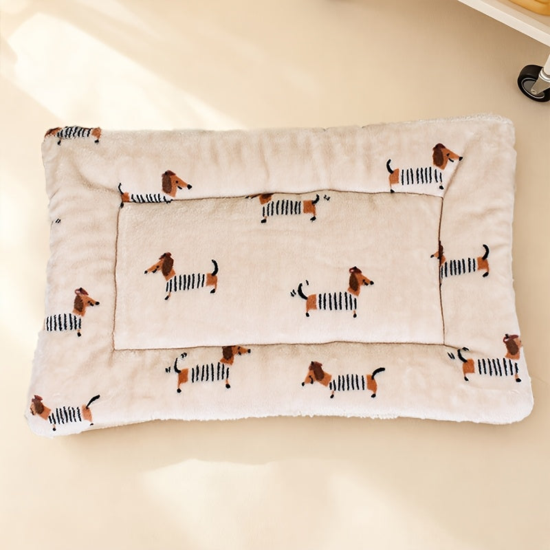 Tapis confortable pour chien et chat, bien épais, doux et chaud. Divers motifs mignons, lavable en machine