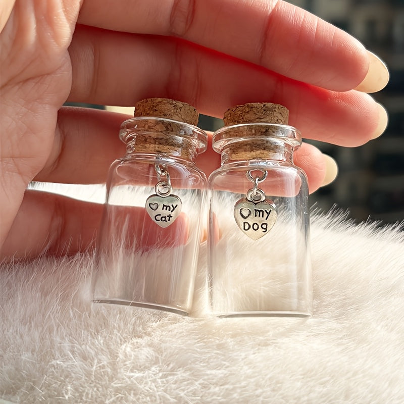 Récipient commémoratif en verre pour conserver les poils de votre chien ou chat disparu