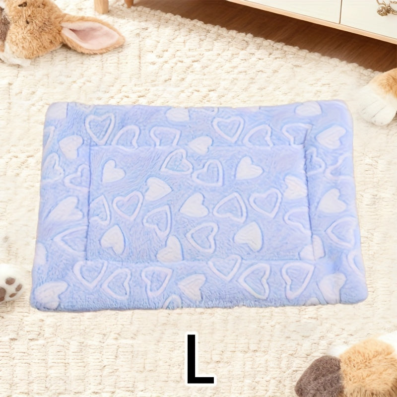 Tapis double épaisseur pour chien et chat, chaud et confortable, divers motifs imprimés, diverses couleurs