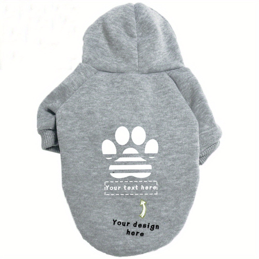 Sweat à capuche personnalisable avec empreintes de pattes