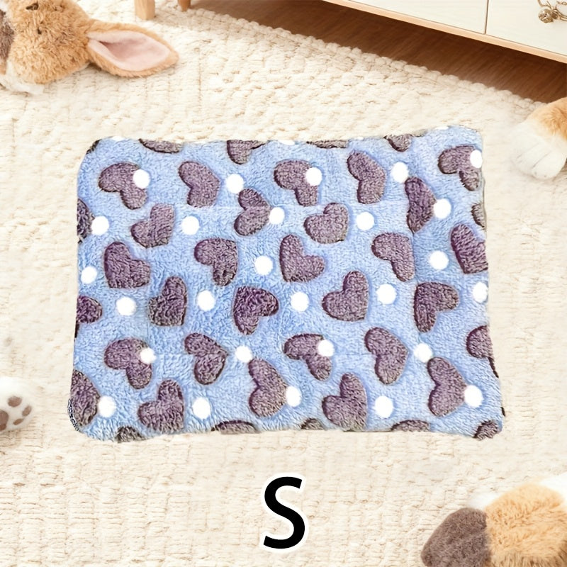 Tapis double épaisseur pour chien et chat, chaud et confortable, divers motifs imprimés, diverses couleurs
