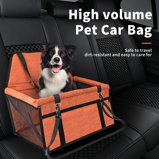 Cage de transport en tissus pour chien et chat, attaches de sécurité à l'intérieur, robuste, marron
