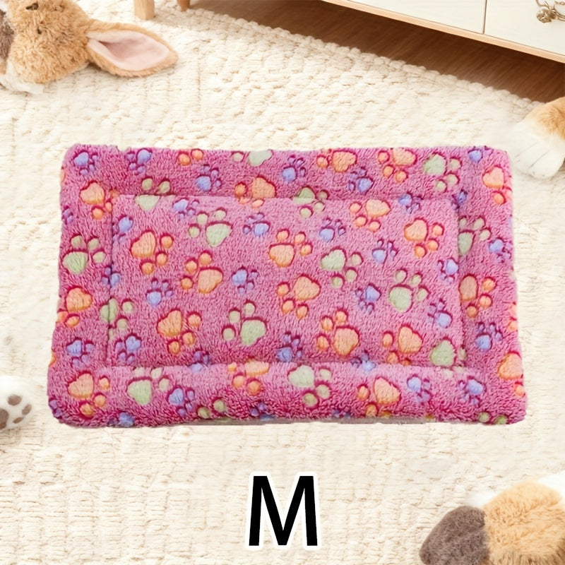 Tapis double épaisseur pour chien et chat, chaud et confortable, divers motifs imprimés, diverses couleurs