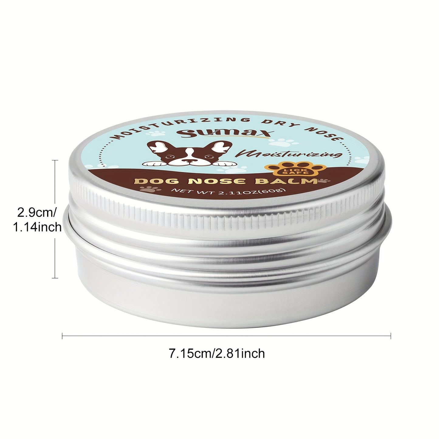 Baume pour pattes et truffe de chien à l'huile de coco - Hydratation intense grâce à la vitamine E et à l'huile de jojoba
