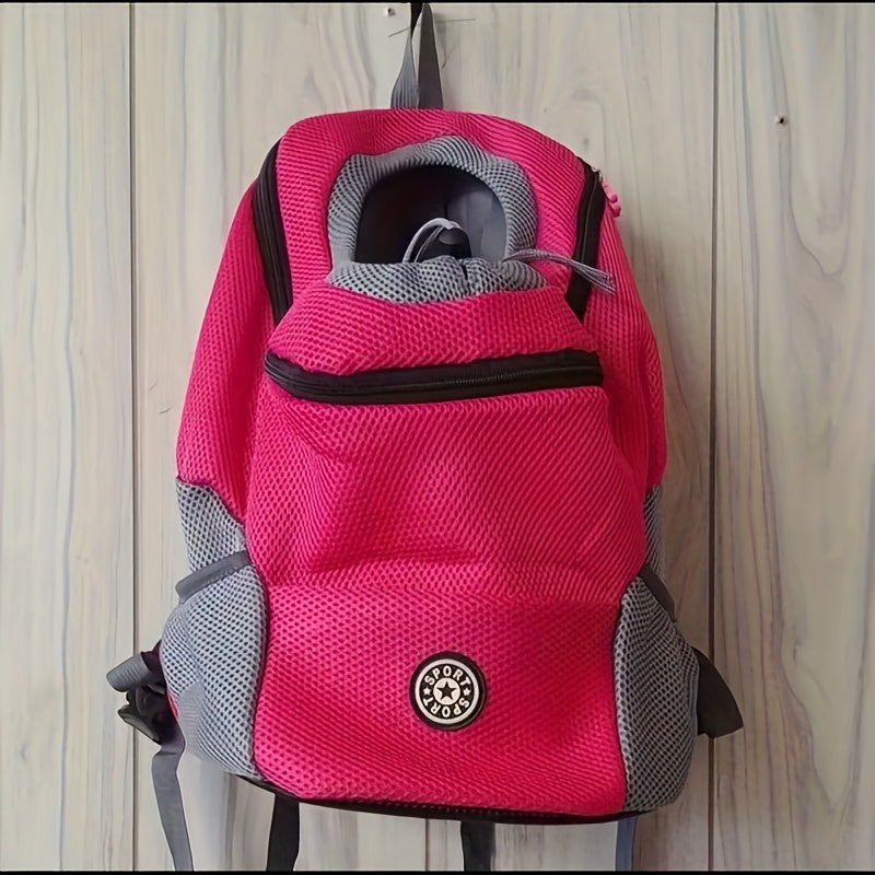 Sac à dos pour petit chien, ajustable à l'avant, avec rembourrage confortable et fenêtres en filet pour une aération et un confort optimal