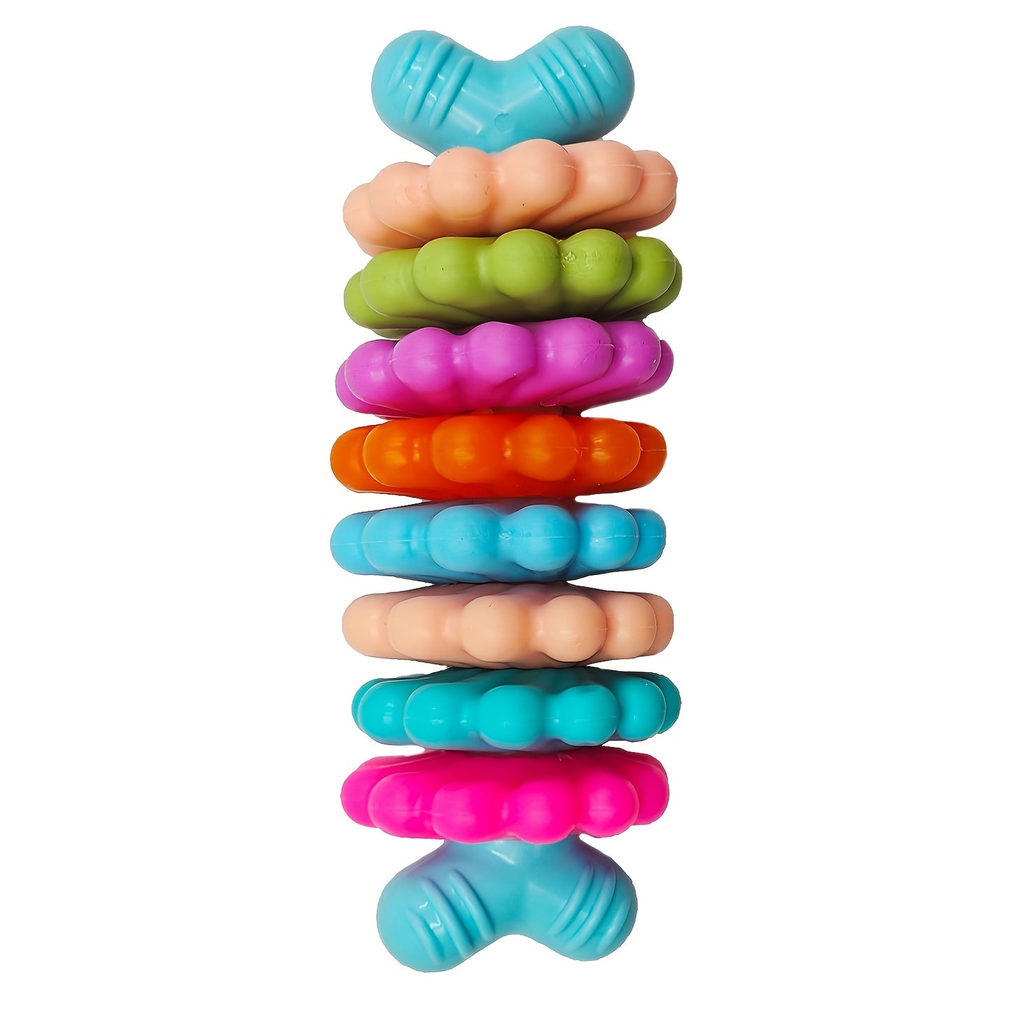 Jouets à mâcher pour chiens en forme d'os - Jouets dentaires résistants aux morsures pour nettoyer les dents, idéal pour l'élimination de la plaque dentaire