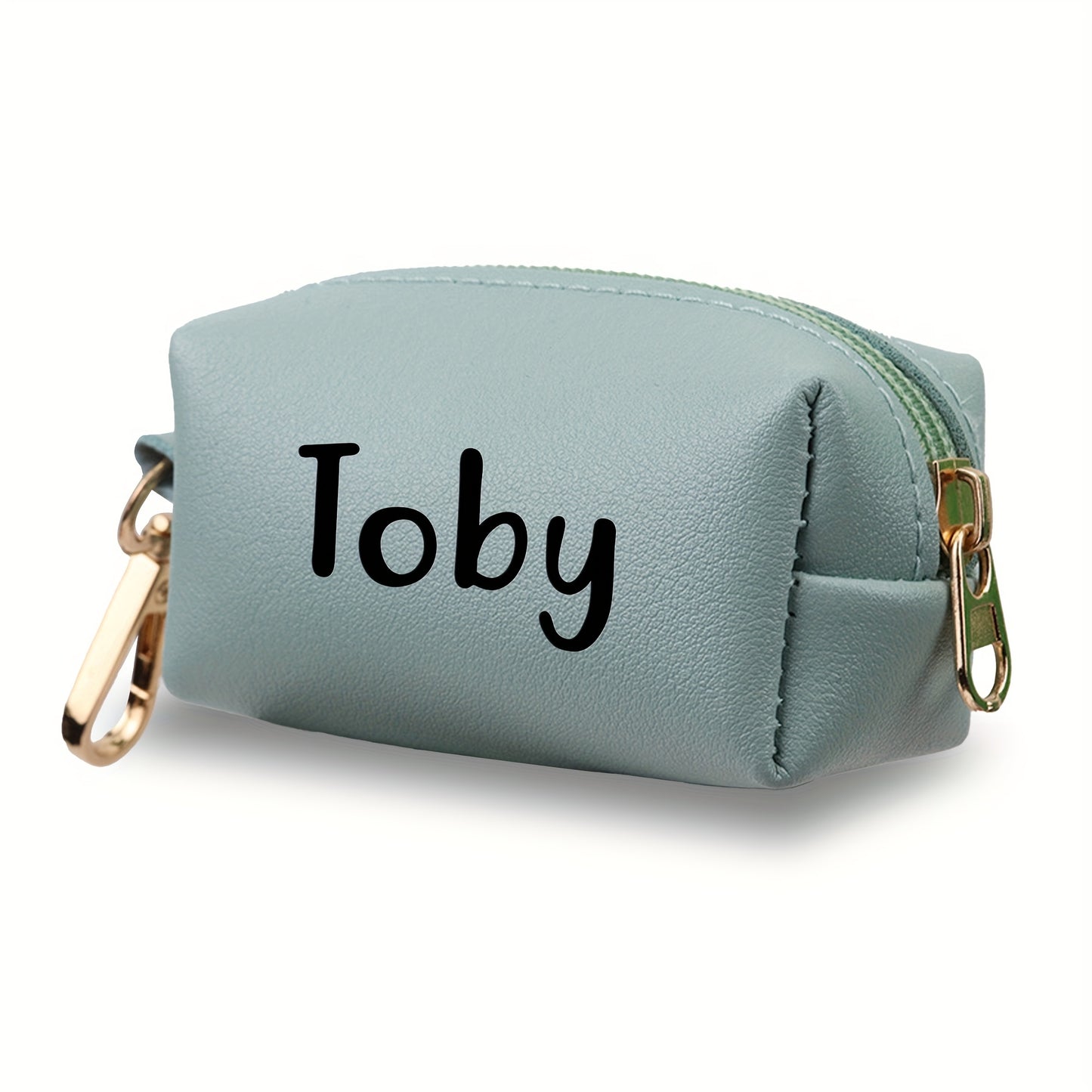Porte-sac à crottes pour chien avec fermeture éclair, personnalisable, diverses couleurs