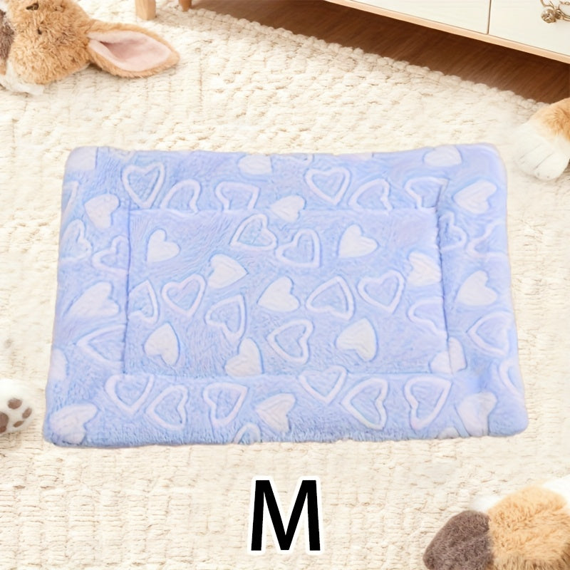 Tapis double épaisseur pour chien et chat, chaud et confortable, divers motifs imprimés, diverses couleurs