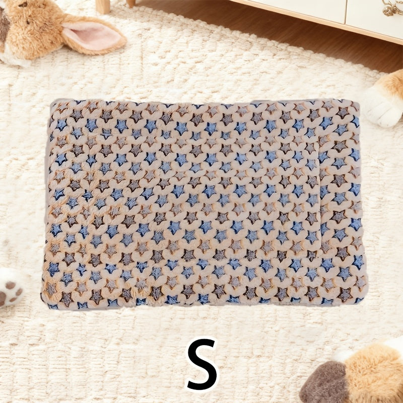 Tapis double épaisseur pour chien et chat, chaud et confortable, divers motifs imprimés, diverses couleurs