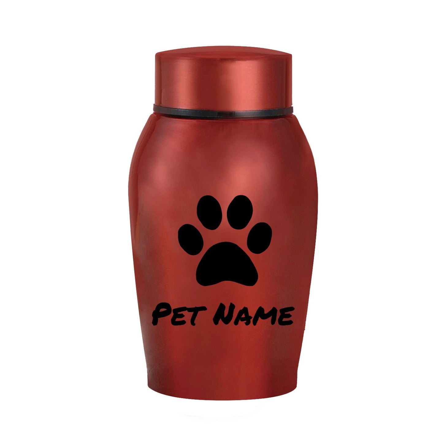 Urne funéraire personnalisée pour animaux de compagnie - acier inoxydable, diverses couleurs et motifs
