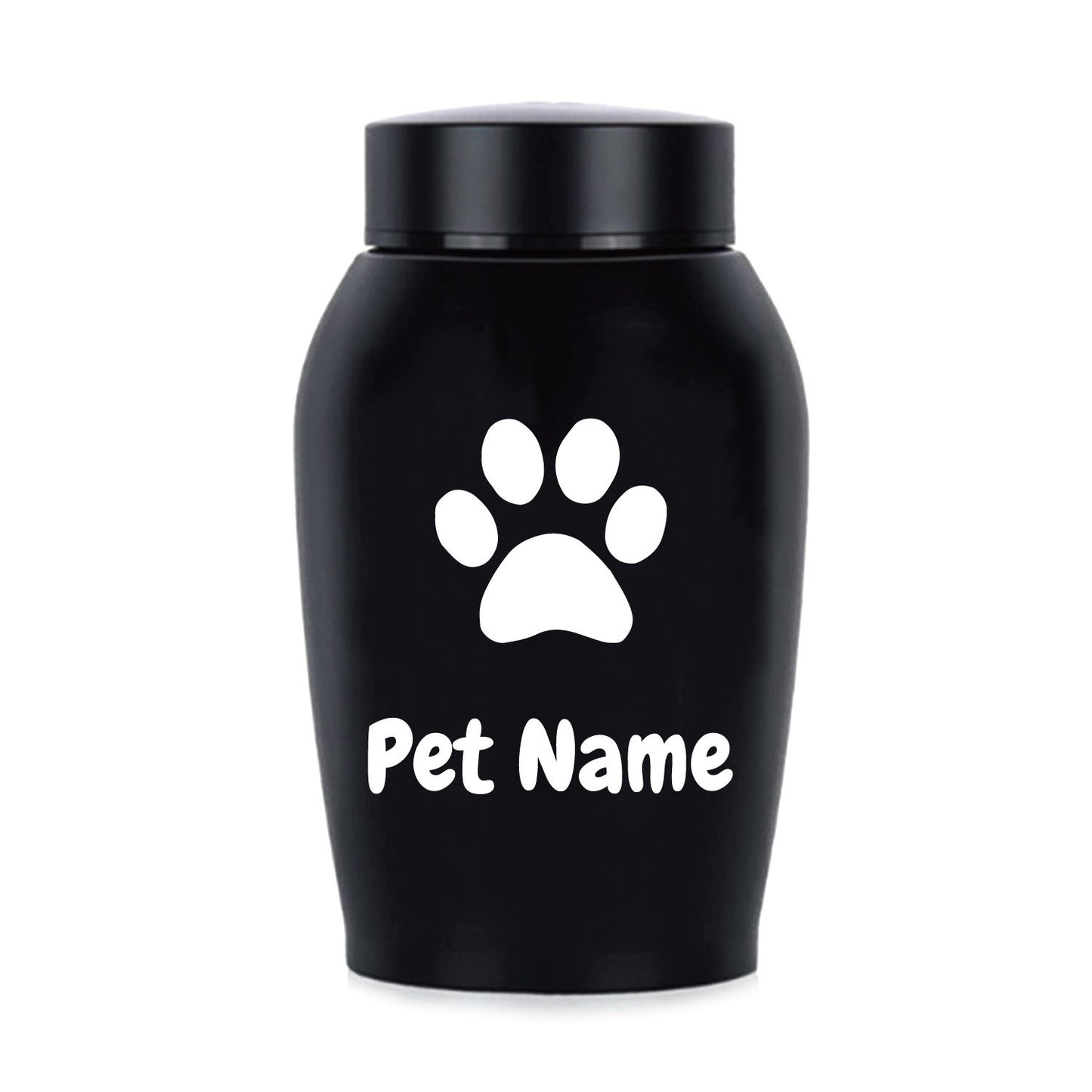 Urne funéraire personnalisée pour animaux de compagnie - acier inoxydable, diverses couleurs et motifs