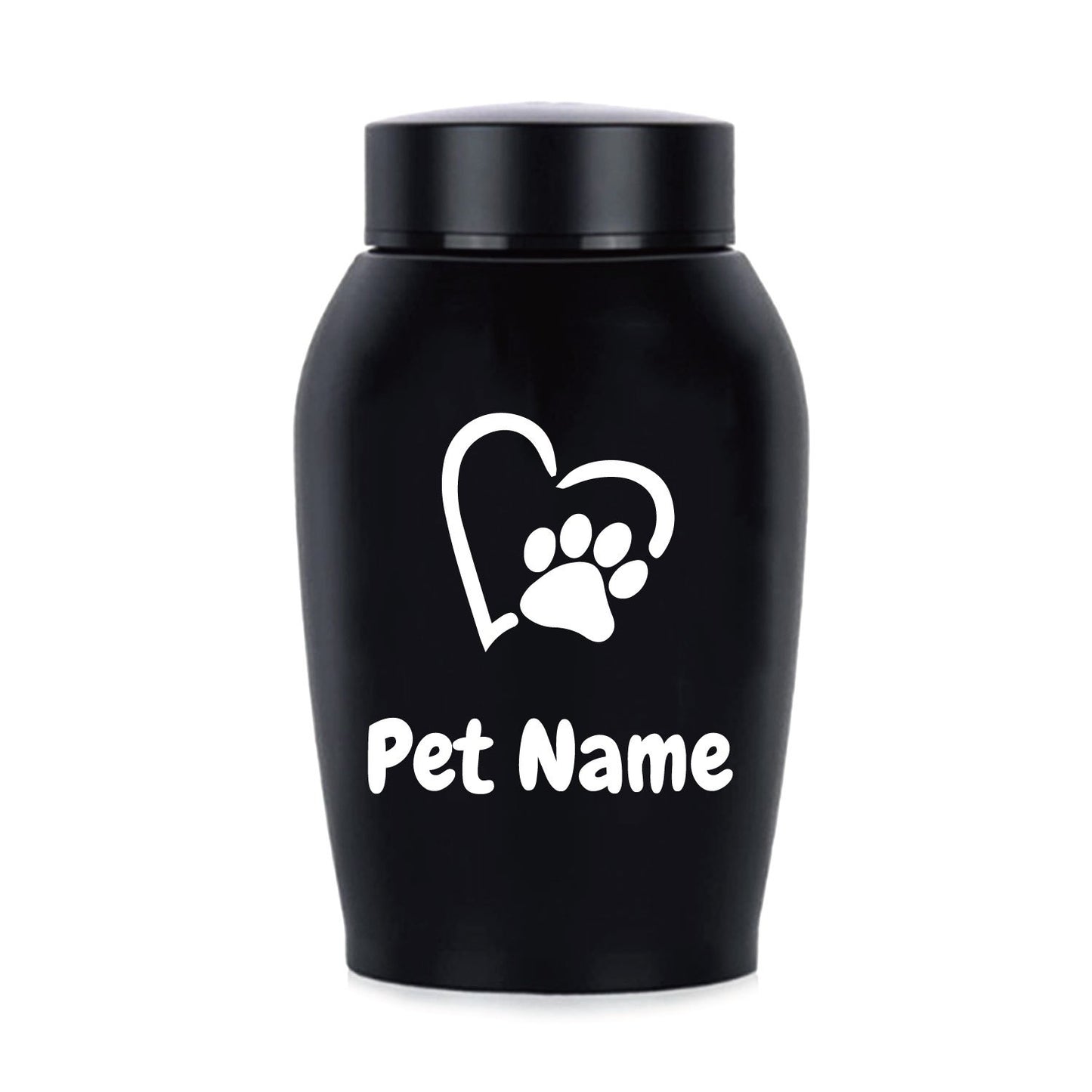 Urne funéraire personnalisée pour animaux de compagnie - acier inoxydable, diverses couleurs et motifs