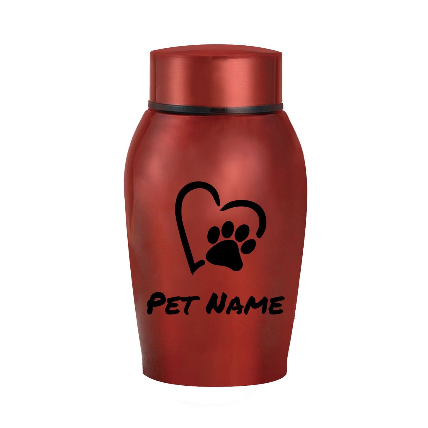 Urne funéraire personnalisée pour animaux de compagnie - acier inoxydable, diverses couleurs et motifs