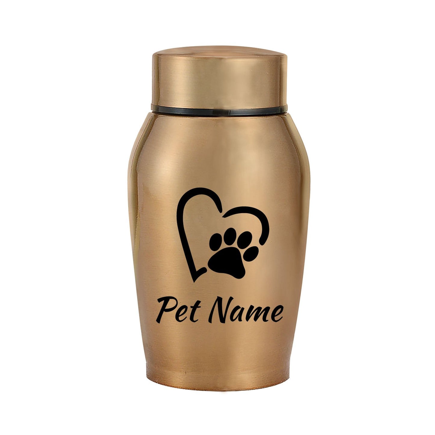 Urne funéraire personnalisée pour animaux de compagnie - acier inoxydable, diverses couleurs et motifs