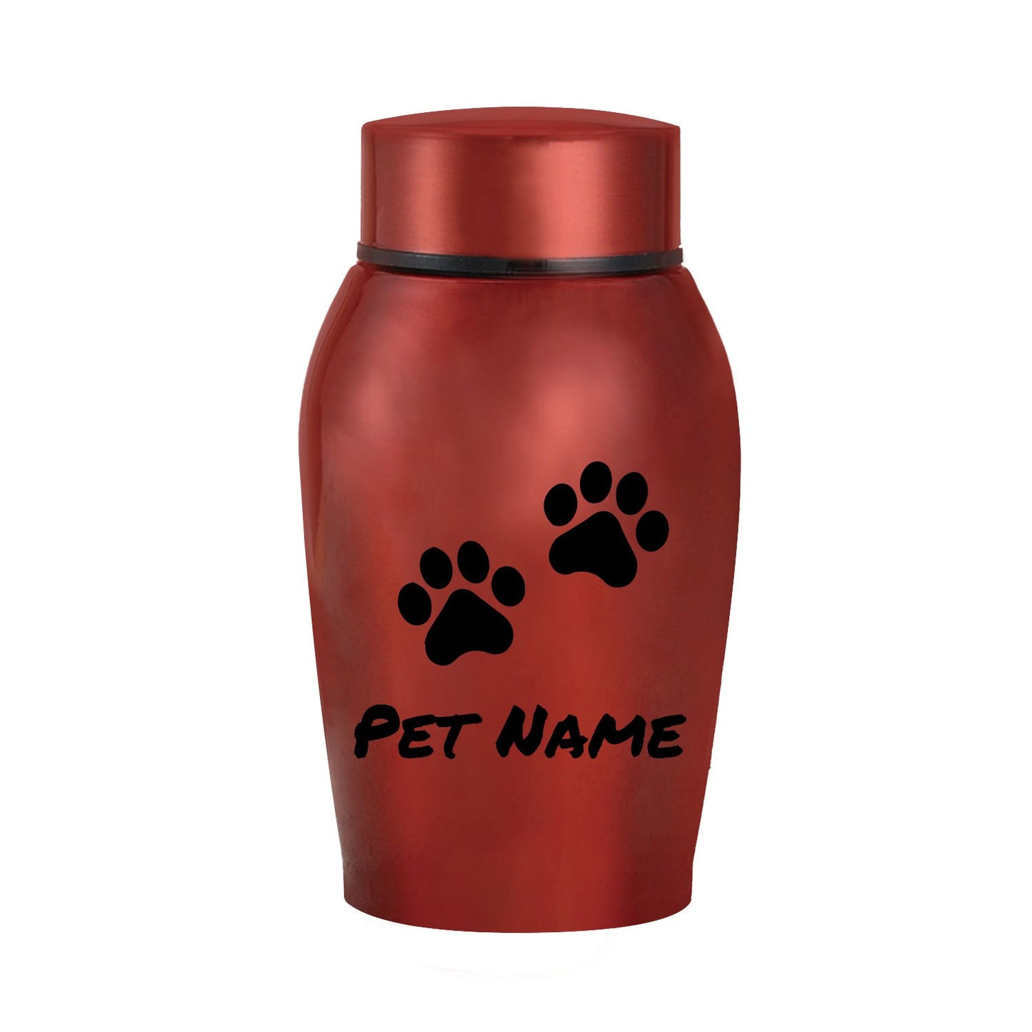 Urne funéraire personnalisée pour animaux de compagnie - acier inoxydable, diverses couleurs et motifs
