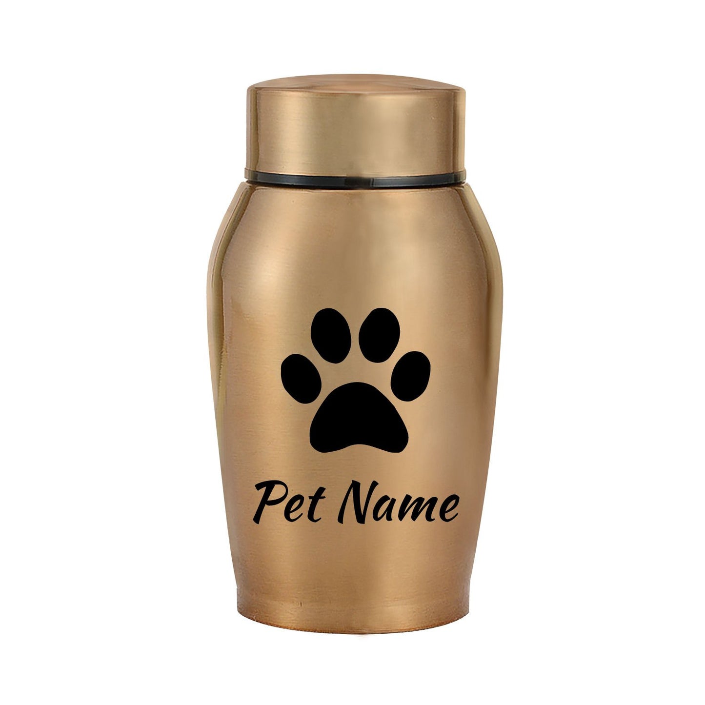 Urne funéraire personnalisée pour animaux de compagnie - acier inoxydable, diverses couleurs et motifs